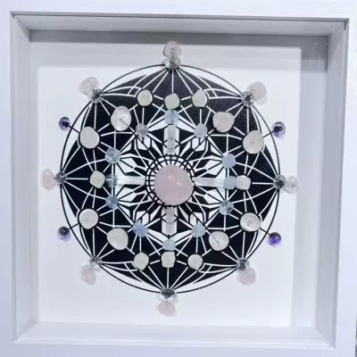 Gentle Guardian of Light The Pink Quartz Energy Array Frame