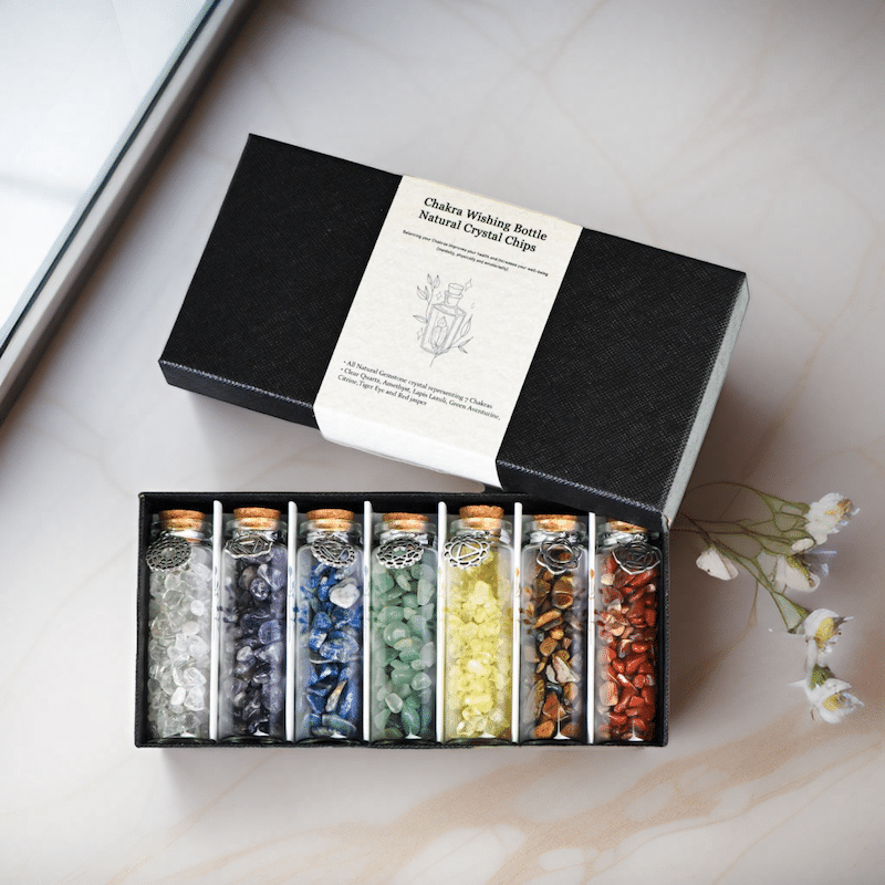 Chakra Healing Crystal Set for Meditation and Energy Balancing