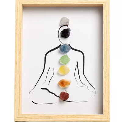 Chakra Stones Framed Art for Meditation Spaces