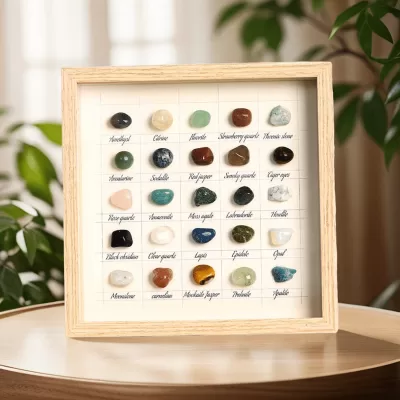 Gemstone Collection Display Box for Home Decor