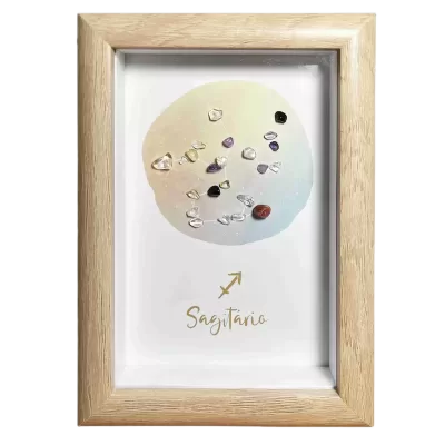 Celestial Radiance 12 Zodiac Crystal Frame Art-sagittarius